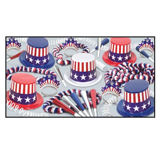 Beistle Spirit Of America Party Favor Kit for 50